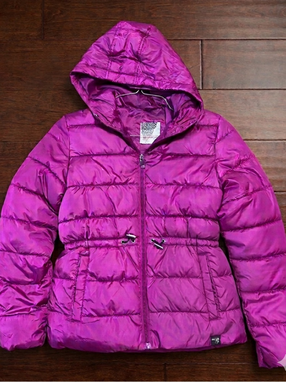 Kenzie Girl Magenta hooded Puffer Coat Size 14/16